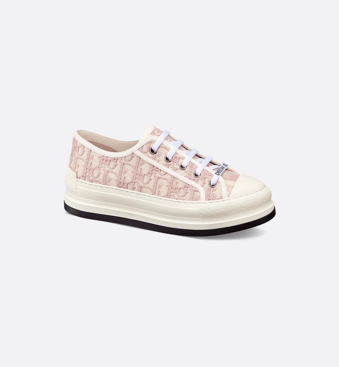 Walk'n'Dior Platform Sneaker Nude Dior Oblique Embroidered Cotton